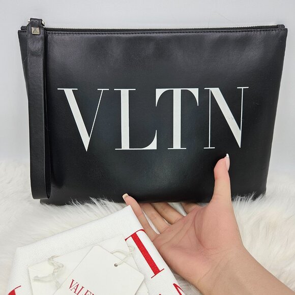 VLTN Leather Clutch Bag - Picture 5 of 13